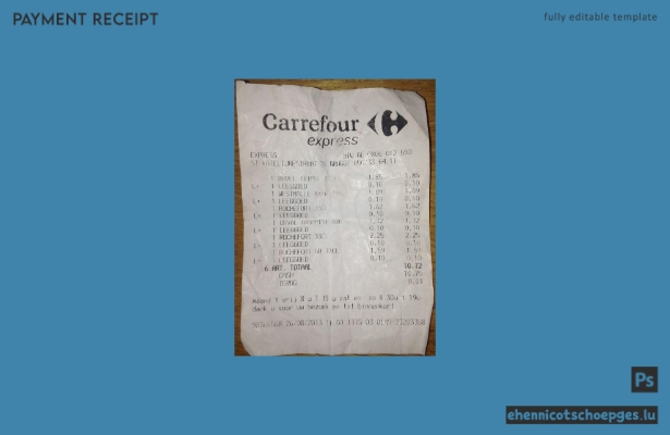 Beispiel eines Kassenbons von Carrefour (Vorschau)